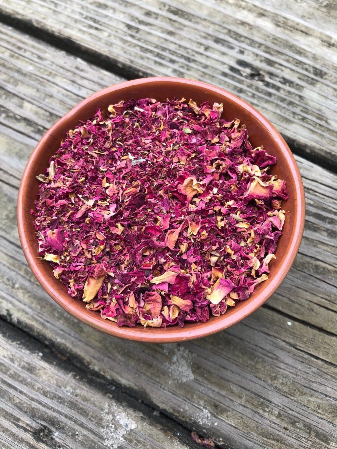 Red Rose Petals Crushed - ORGANIC - 1 ounce