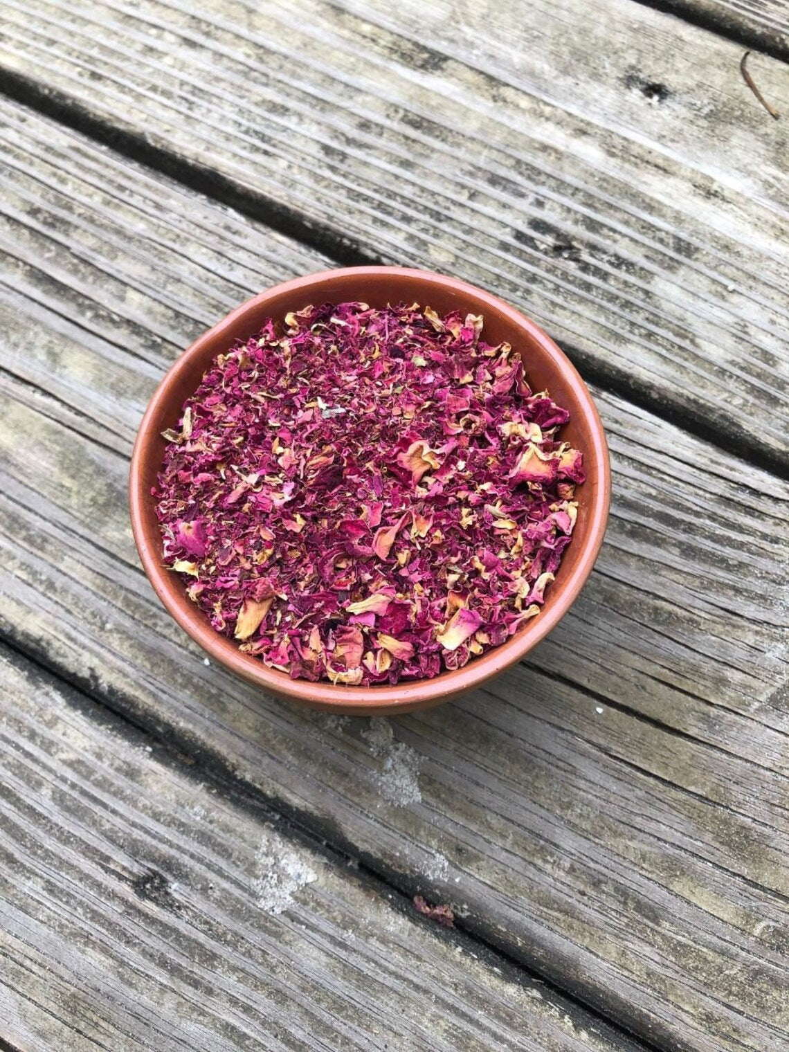 Red Rose Petals Crushed - ORGANIC - 1 ounce